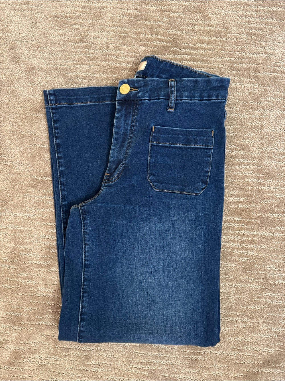 Kut from the Kloth Meg Dark Blue Wide-Leg Jeans